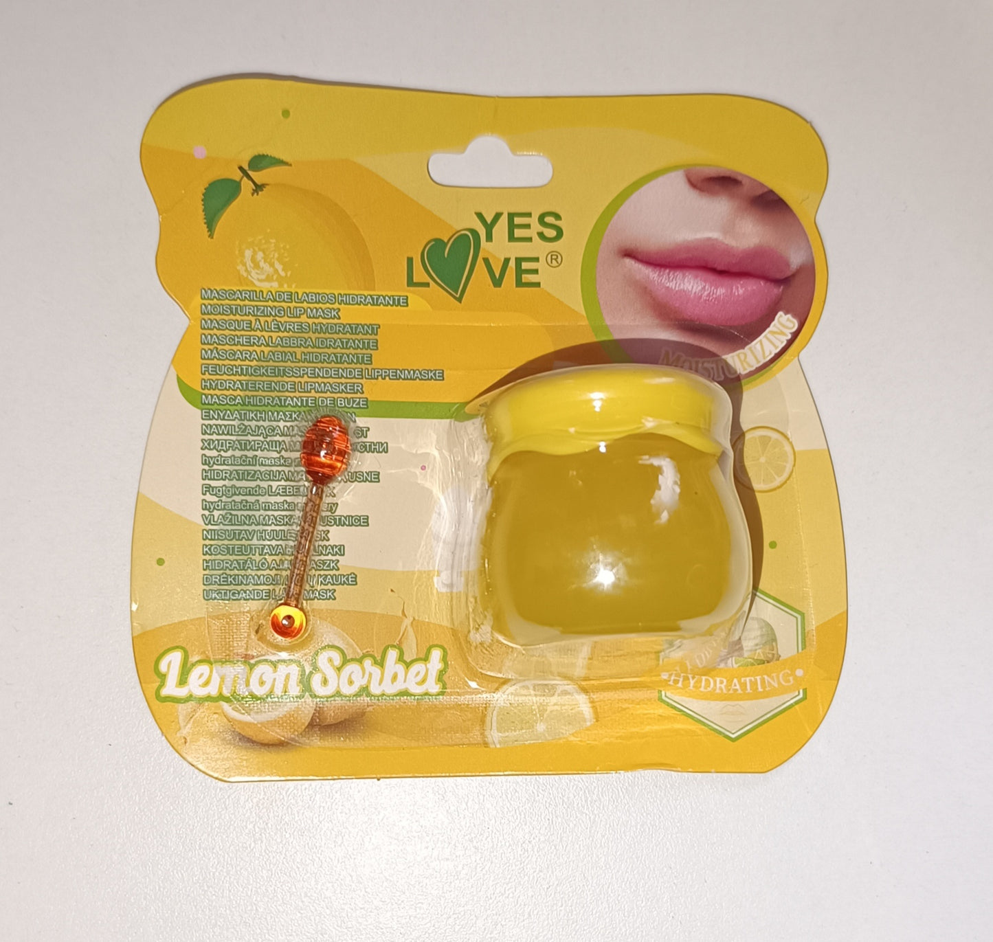 Máscarilla hidratante de labios sorbete limon