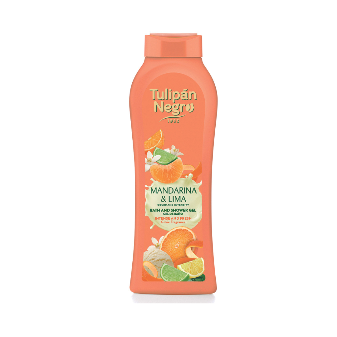 Gel de Baño Mandarina y Lima Tulipán Negro (750ml) – Frescura Cítrica Intensa