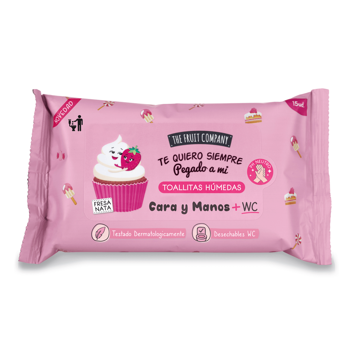 Toallitas humedas de Fresa y Nata