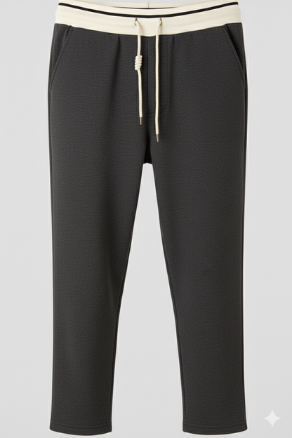 Pantalón Jogger Acanalado con Cintura Elástica y Cordón Ajustable