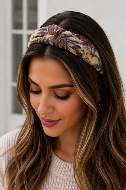 Diadema estampada floral