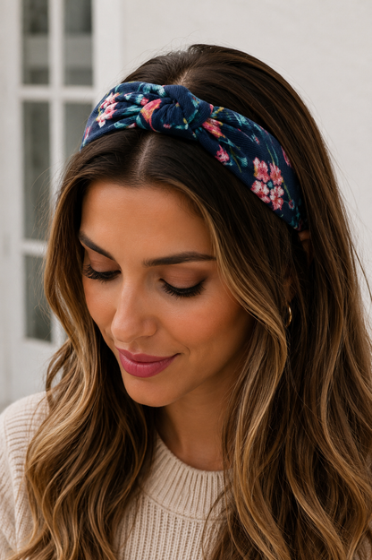 Diadema estampada floral