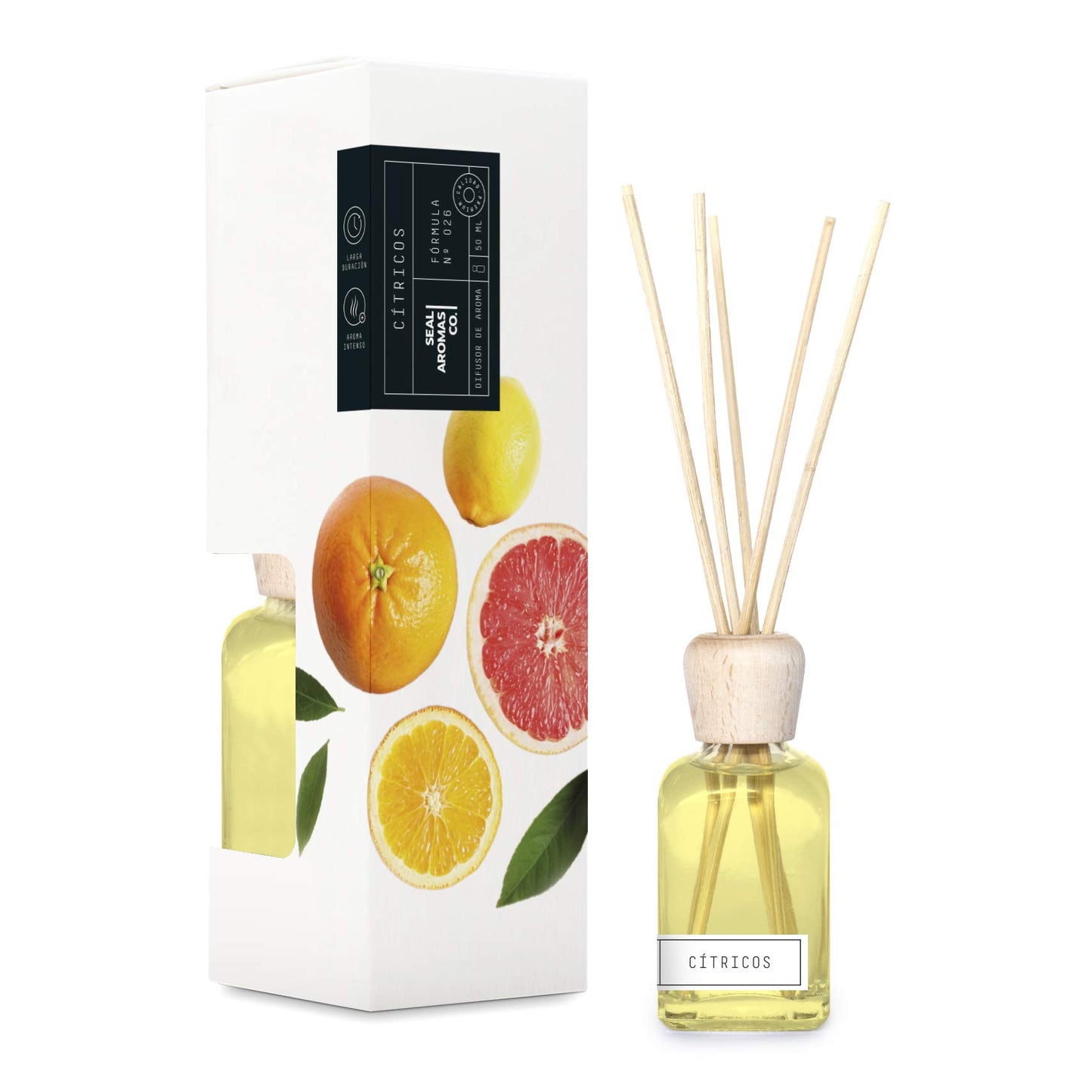 Ambientador Mikado de Cítricos (50ml) - Difusor de Varillas con Aroma Intenso y Duradero - Seal Aromas